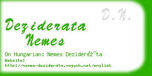 deziderata nemes business card